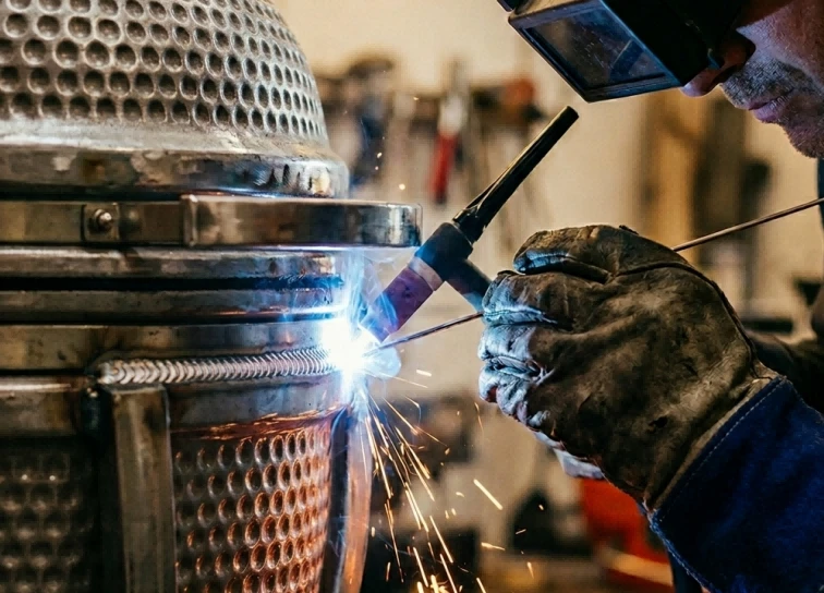 Welding process for barbecue grills Welding process for barbecue grills